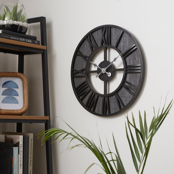 Fulton Industrial Skeleton Wall Clock