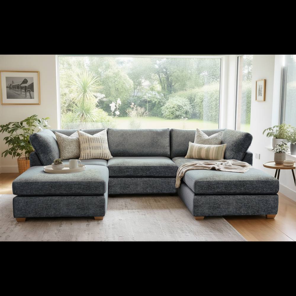 The Great Sofa Company Hyde U Shape Corner Sofa in Navy
