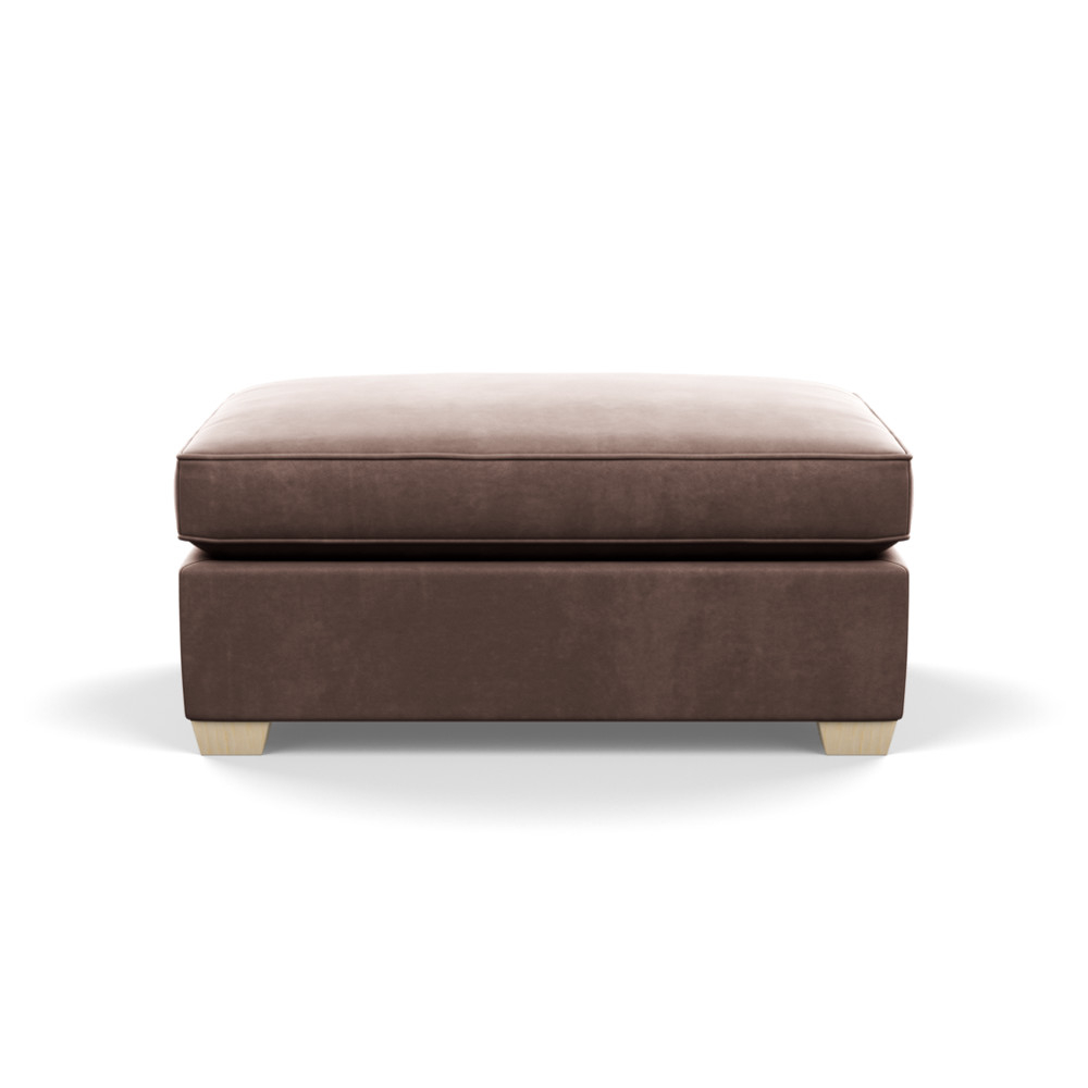 Heal's Torino Footstool Velvet Mink Natural Ash Feet
