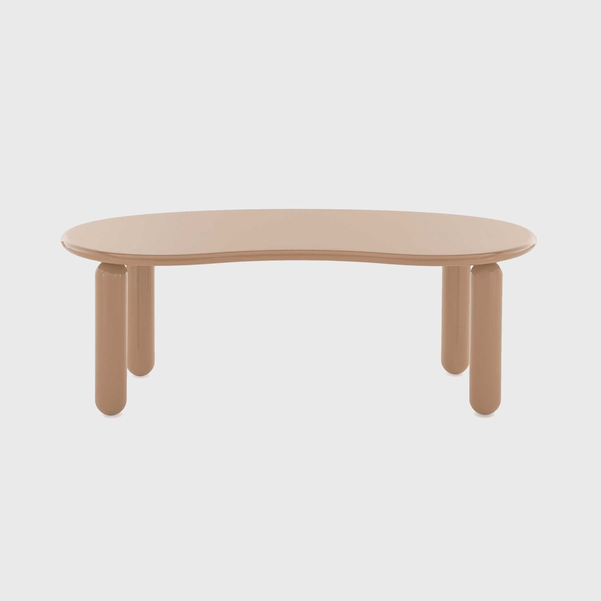 Kartell Undique Mas Side Table 119x59x44 Powder, Round, Neutral Wood | Barker & Stonehouse