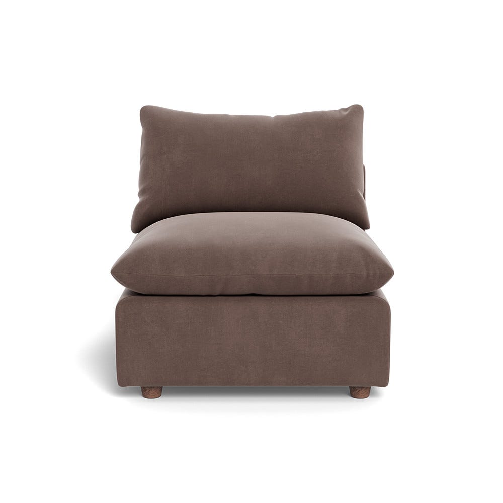 Heal's Astrid Single Unit Smart Velvet Mouse Natural Beech Feet