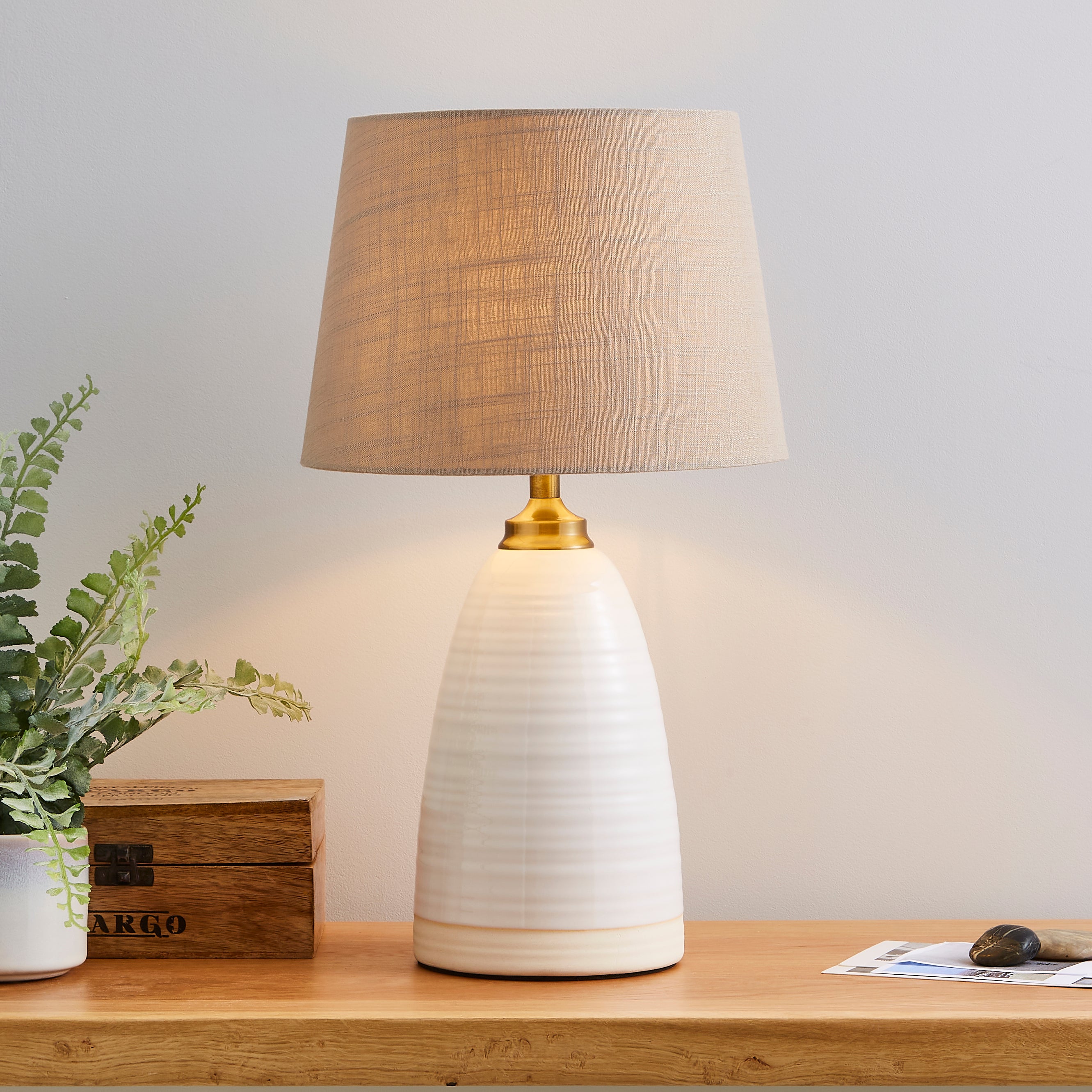 Churchgate Harby Table Lamp White