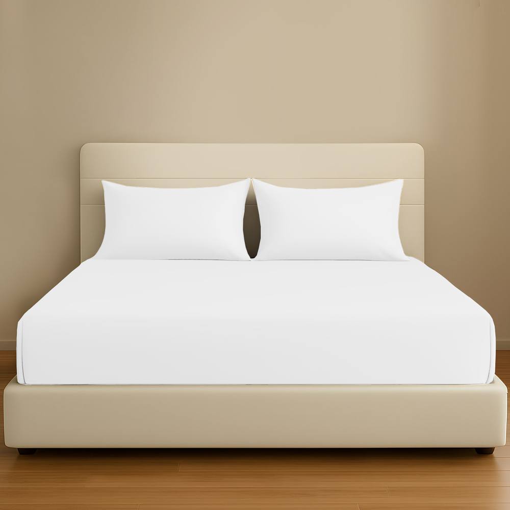 Pamposh 35cm Extra Deep Pocket Egyptian Cotton Fitted Sheet in White