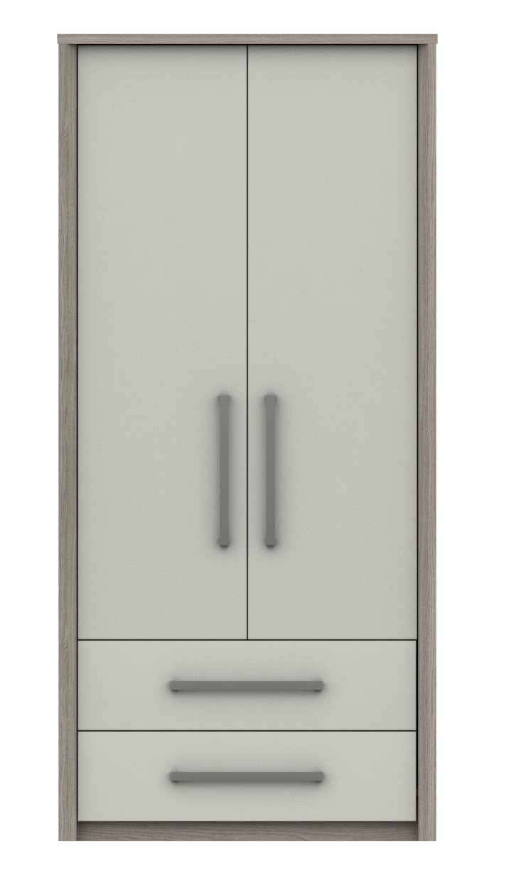 Grasmere 2 Door 2 Drawer Wardrobe - White