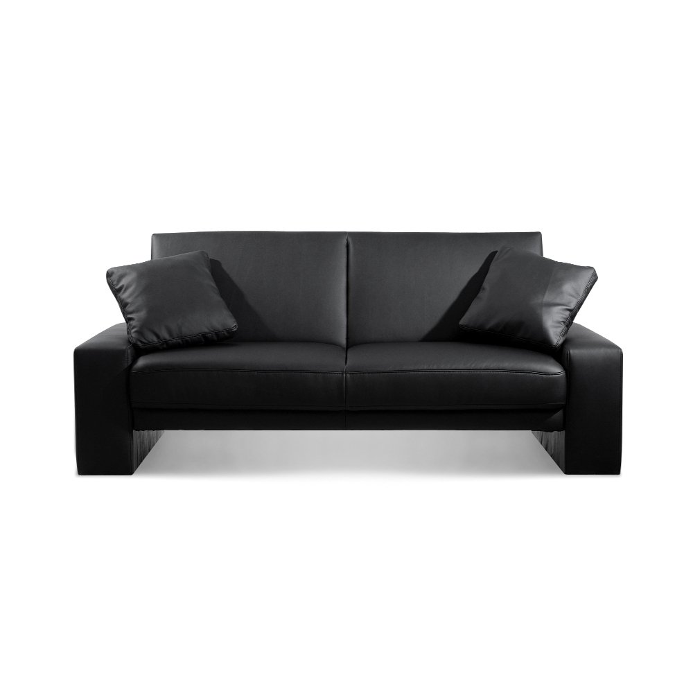 Supra Black Faux Leather Sofa Bed