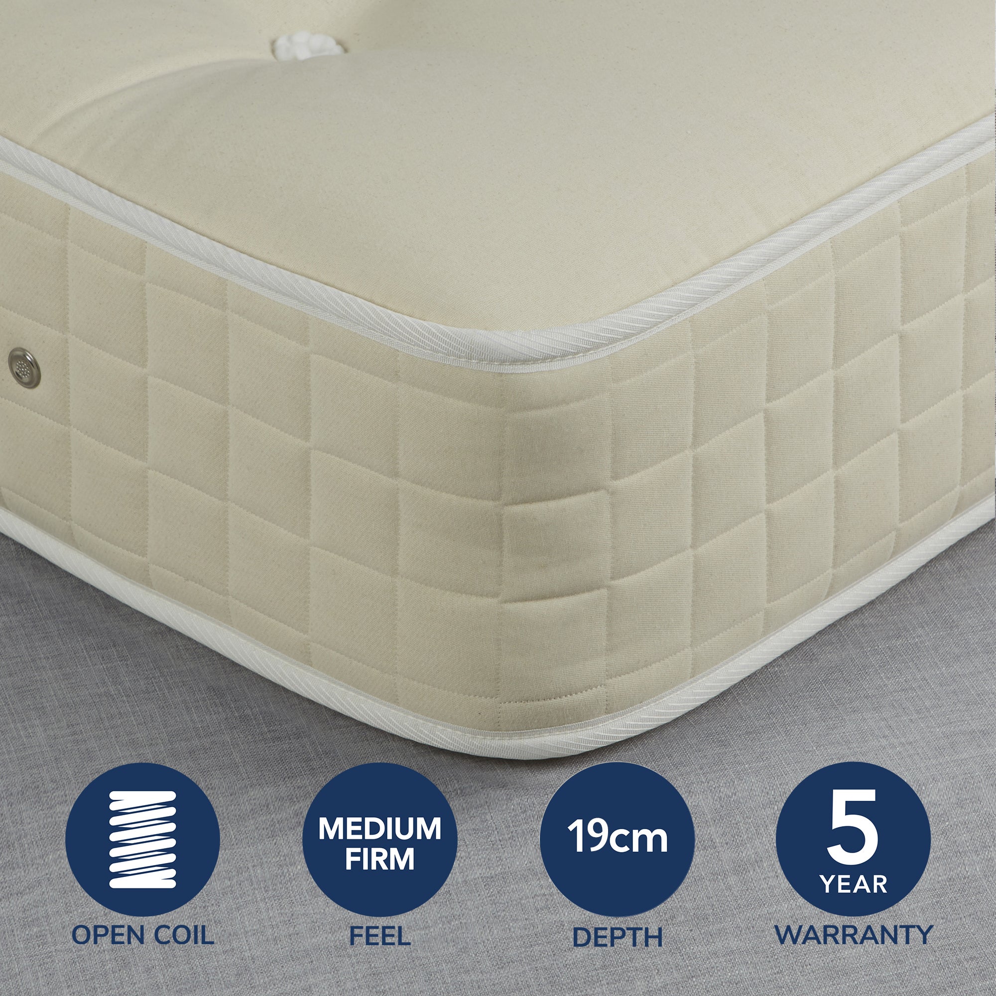 Fogarty Medium Value Orthopaedic Open Coil Mattress White