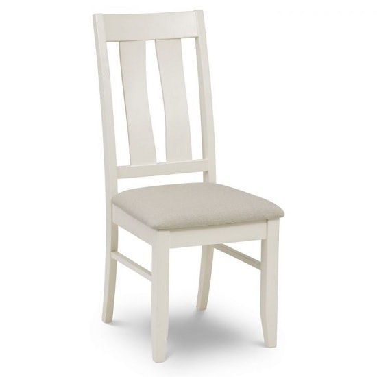 Atlantis Wooden Dining Chair In Ivory Lacquered Finish