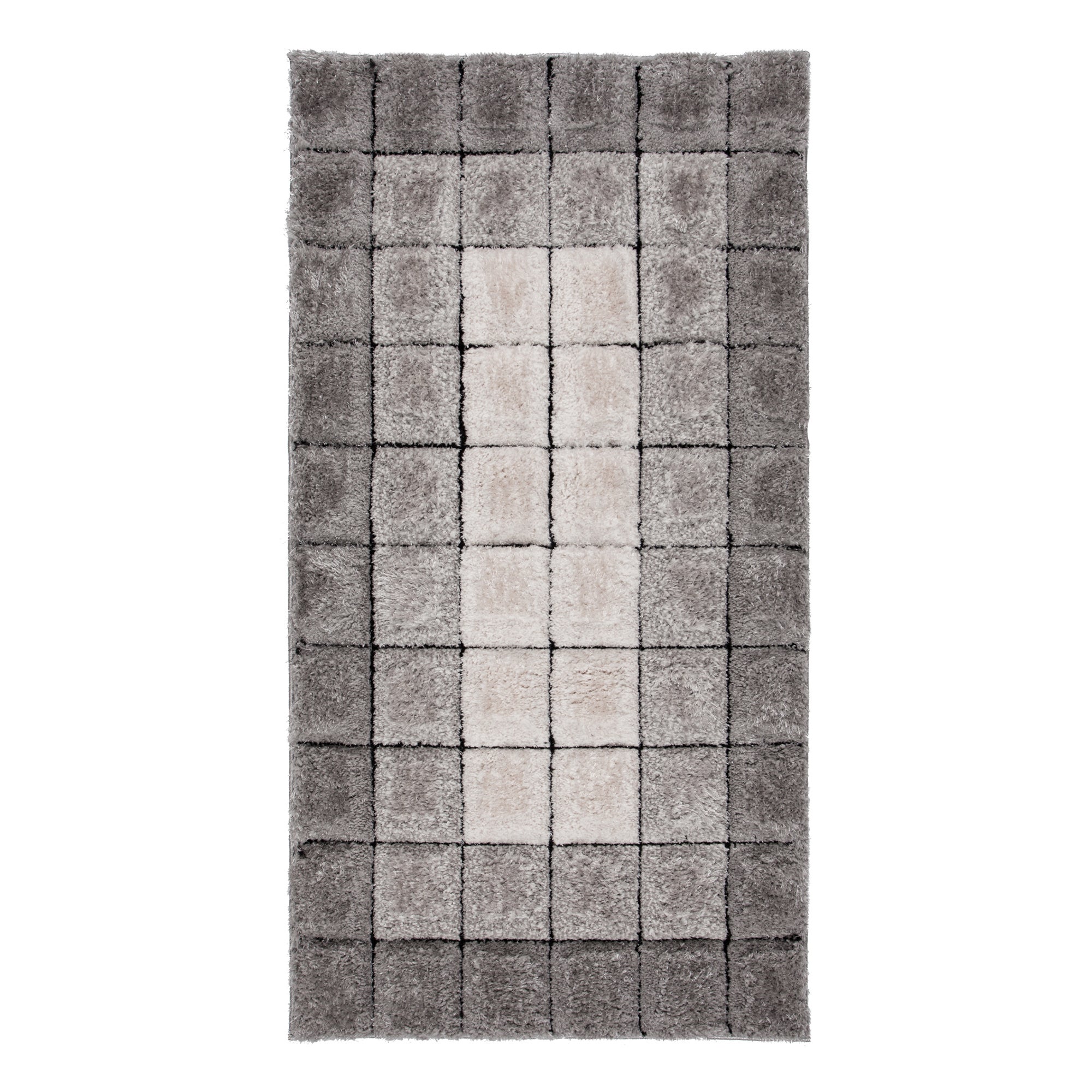 Velvet 3D Cube Rug Grey