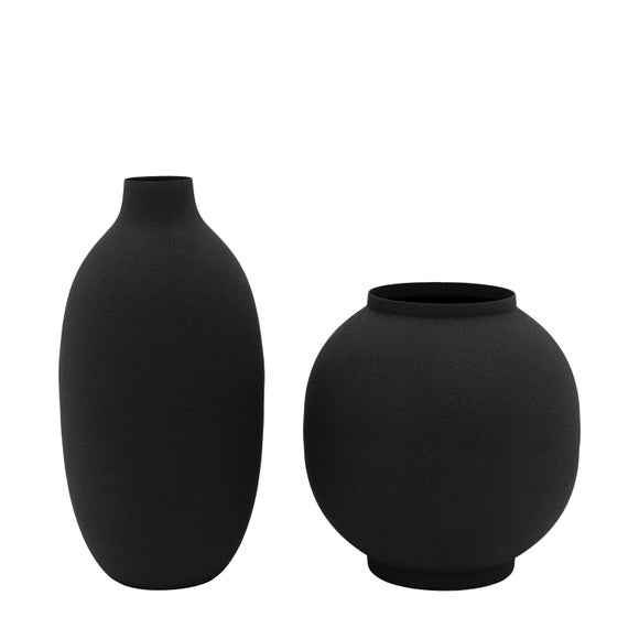 Set of 2 Damita Asymmetric Metal Vases