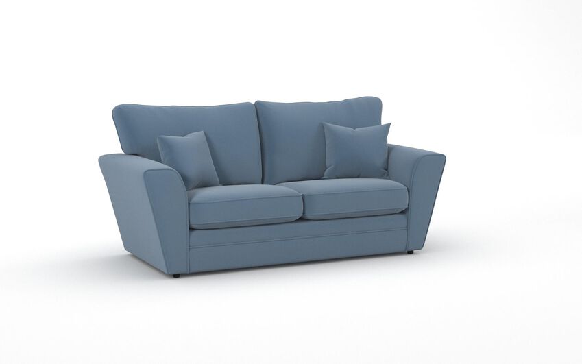 Blue Fabric Tunstall 2 Seater Sofa Standard Back