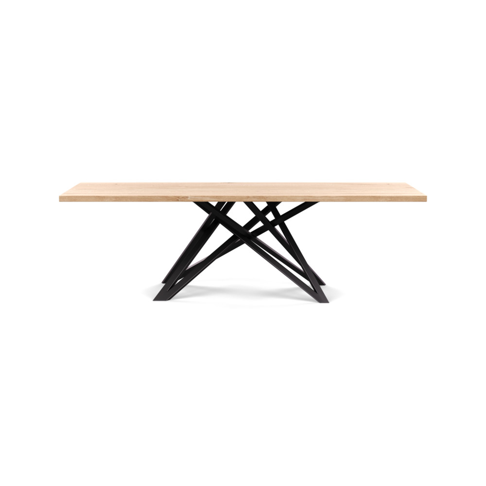 Heal's Vienna Dining Table 240x100cm White Oiled Oak Straight Edge Not Filled