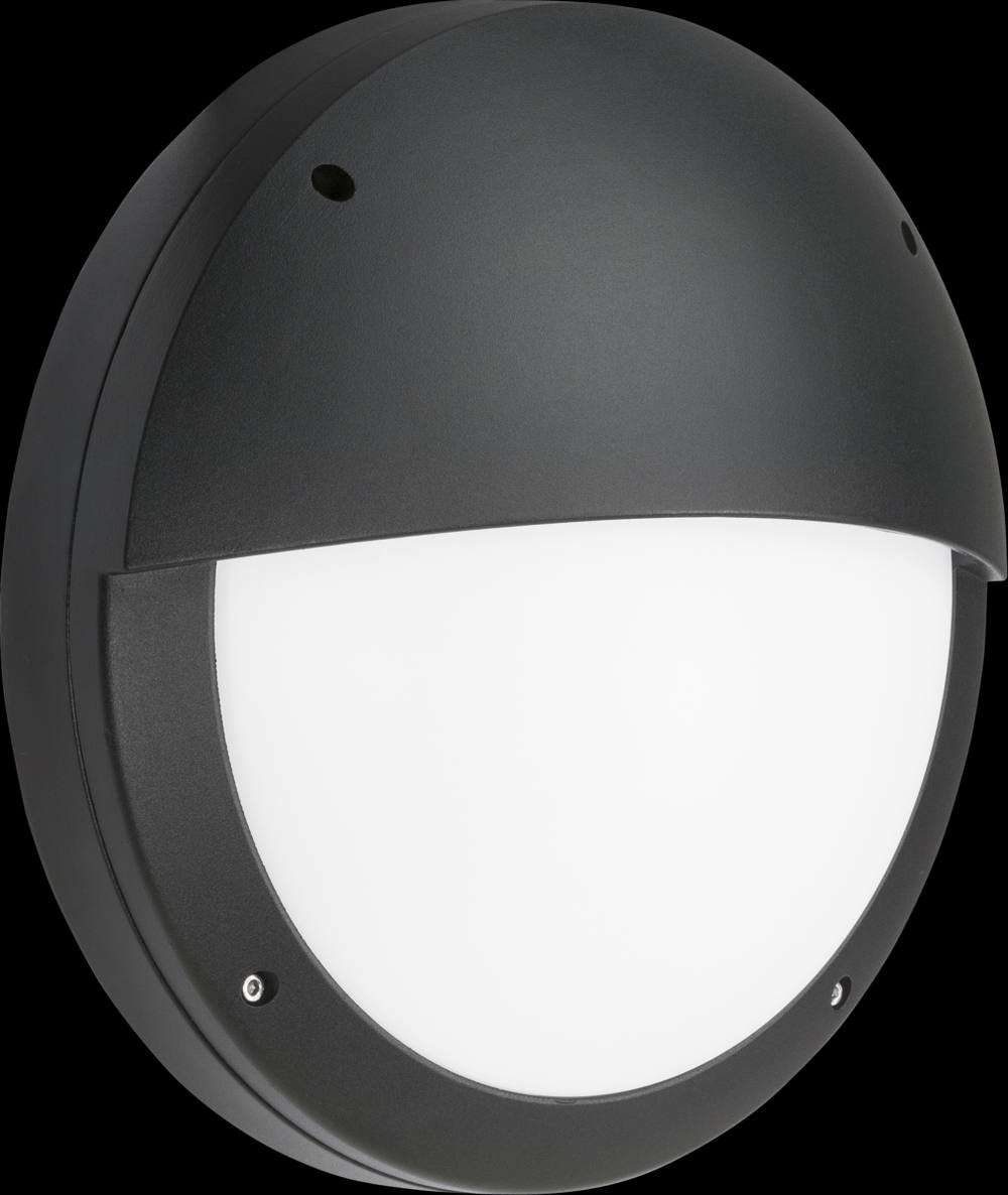 Netlighting LED Eyelid Bulkhead CCT Emergency & Microwave Sensor BlackV IP65 18W in Black