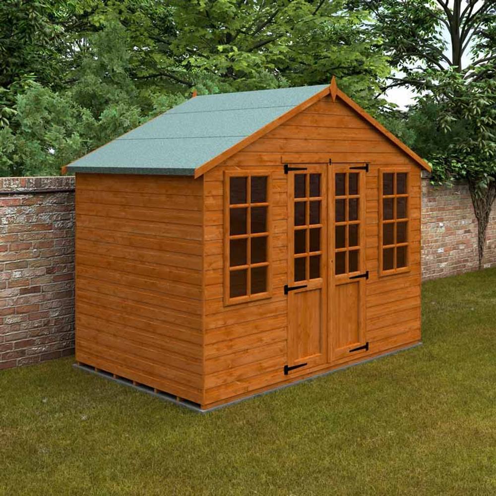 Buttercup Farm 6x10 Summerhouse 12mm Shed - L175 x W295 x H257.7 cm - Burnt Orange 2