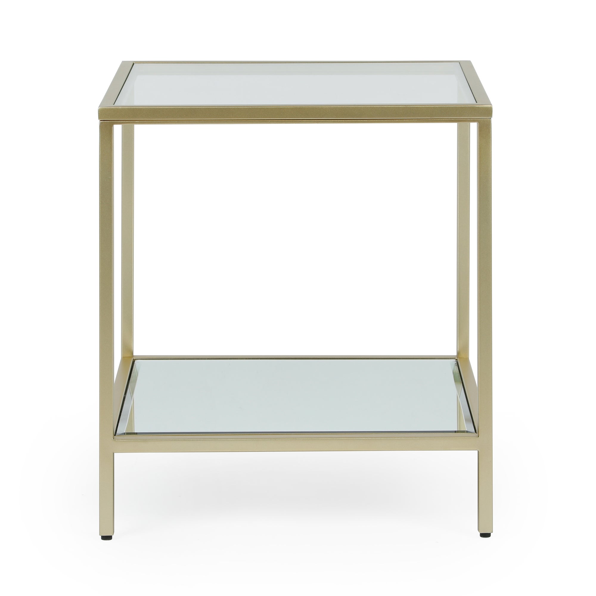 Claudia Gold Effect Square Side Table Gold