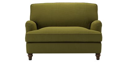 Bluebell Loveseat Sofabed in Royal Fern Brushed Linen Cotton - sofa.com