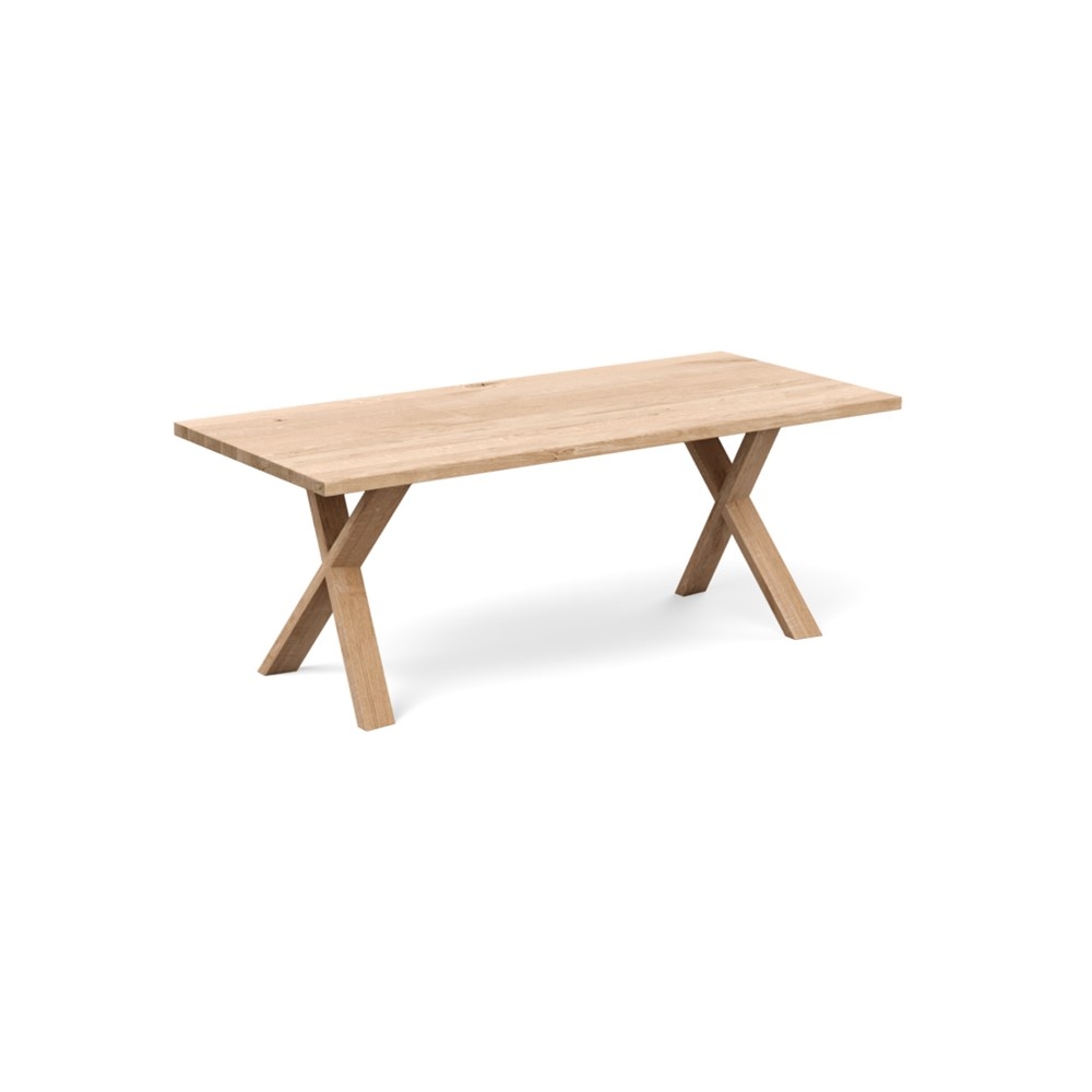 Heal's Oslo Table 220x100cm White Oak Straight Edge Filled