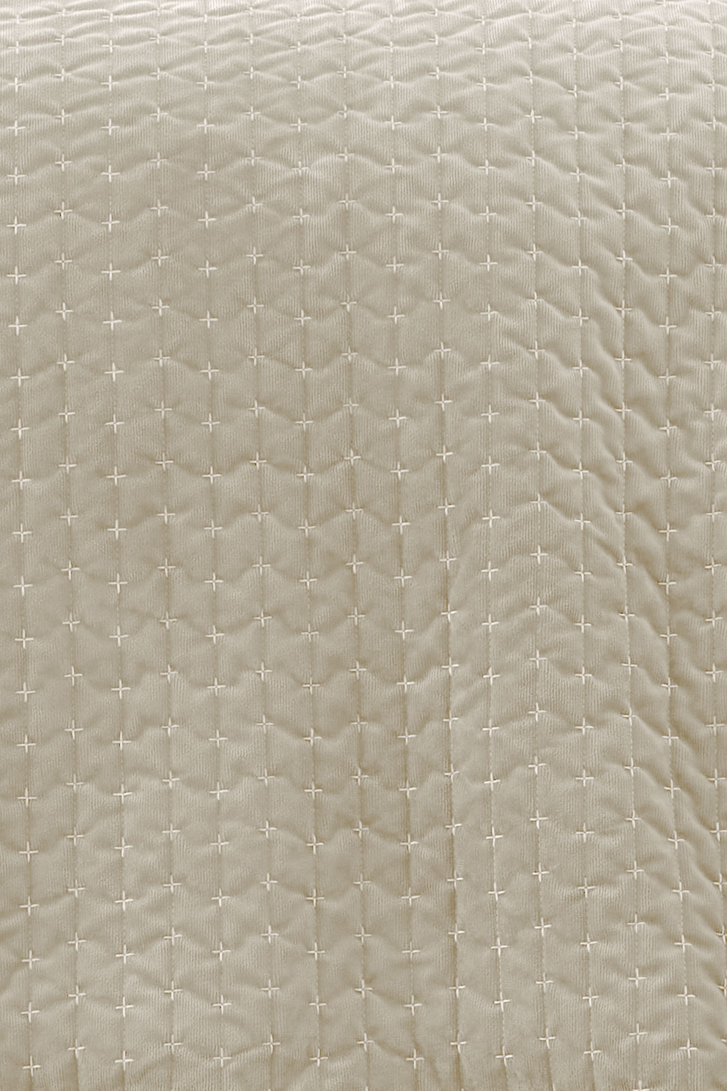 Bianca 'Attica Velvet' Embroidered Bedspread in Natural 2