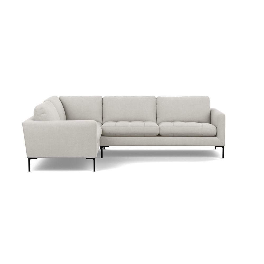 Heal's Eton Left Hand Facing Corner Sofa Capelo Linen-Cotton Sea Salt Black