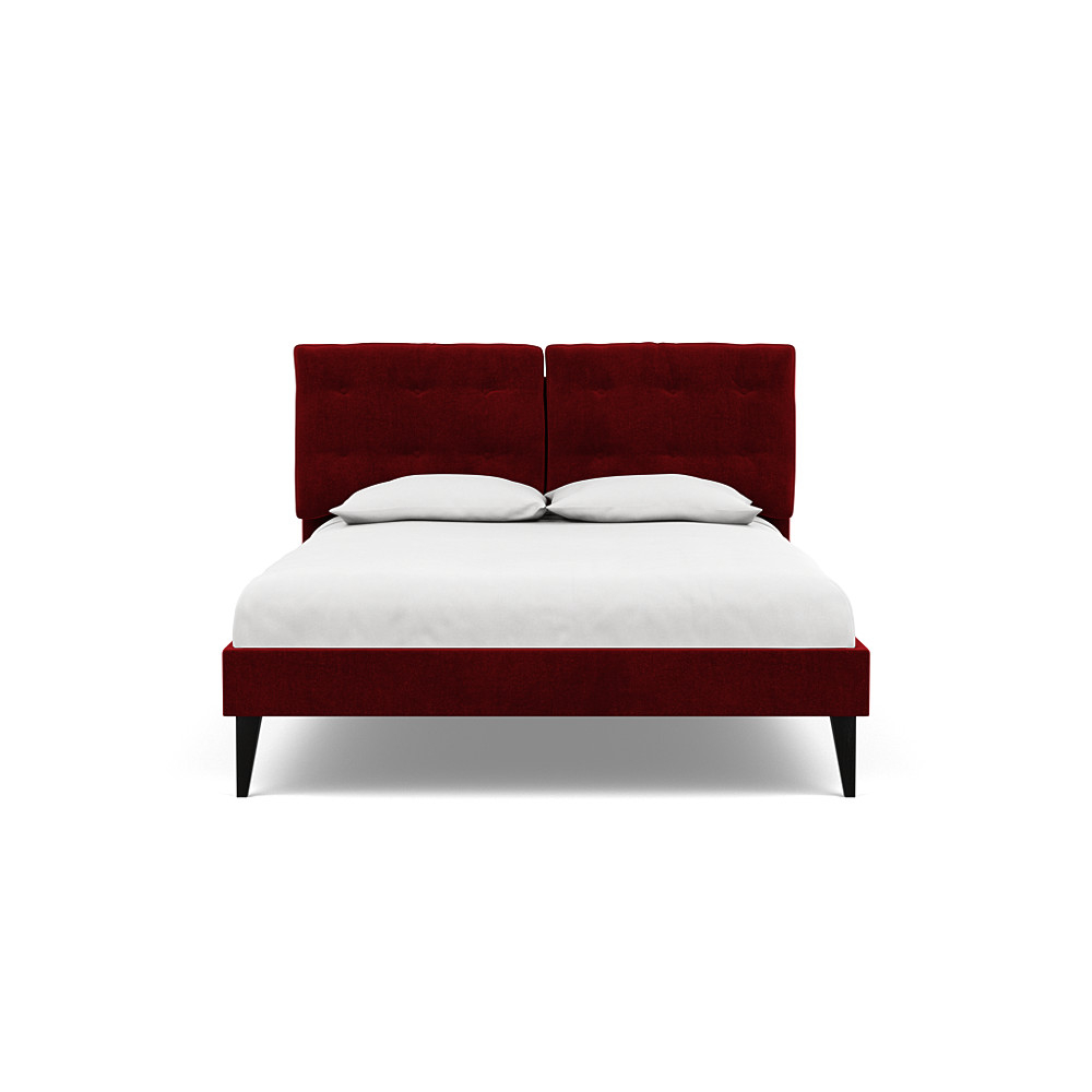 Heal's Mistral King Bed Smart Luxe Velvet Mulberry
