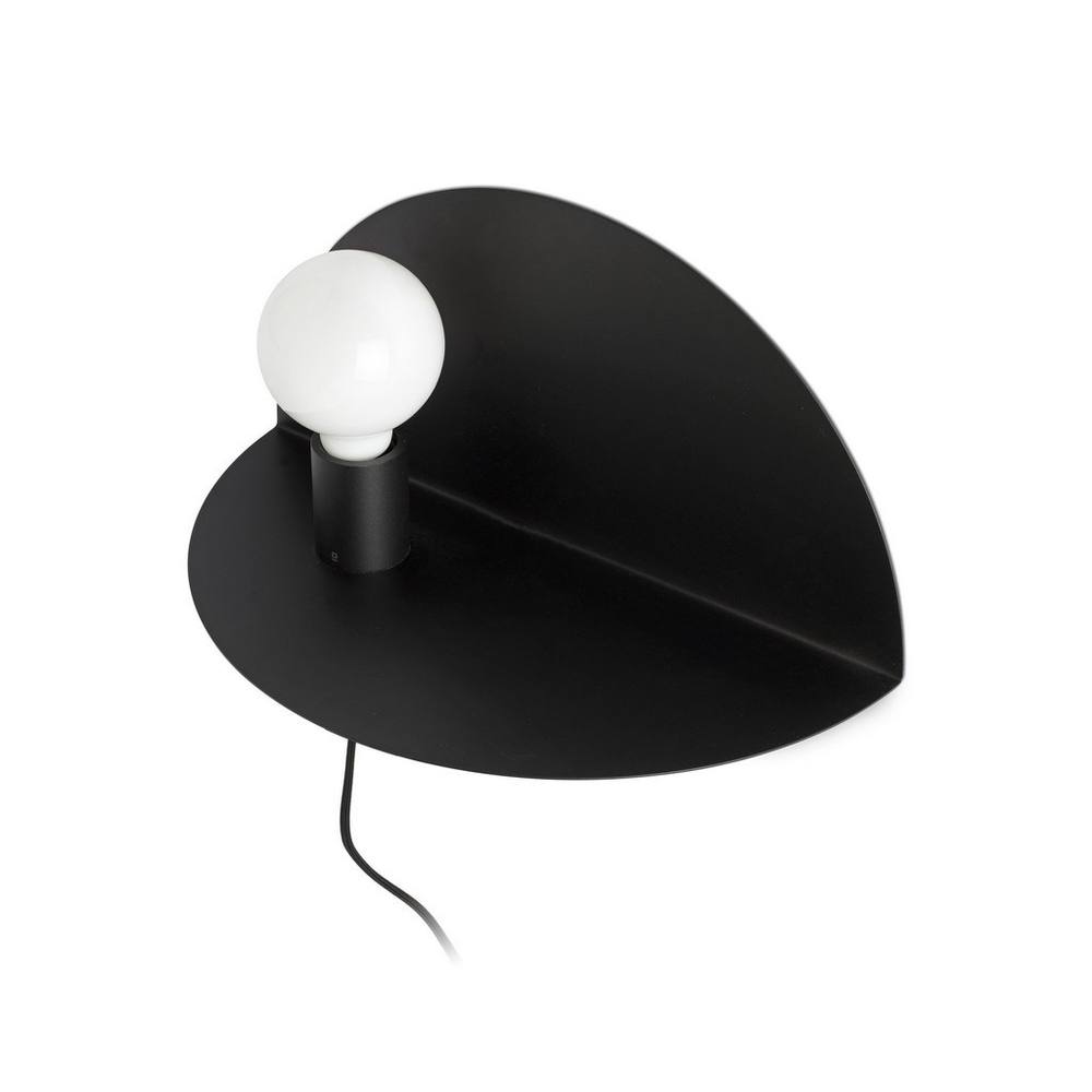 Netlighting Nit Left Black Wall Lamp Shlelf