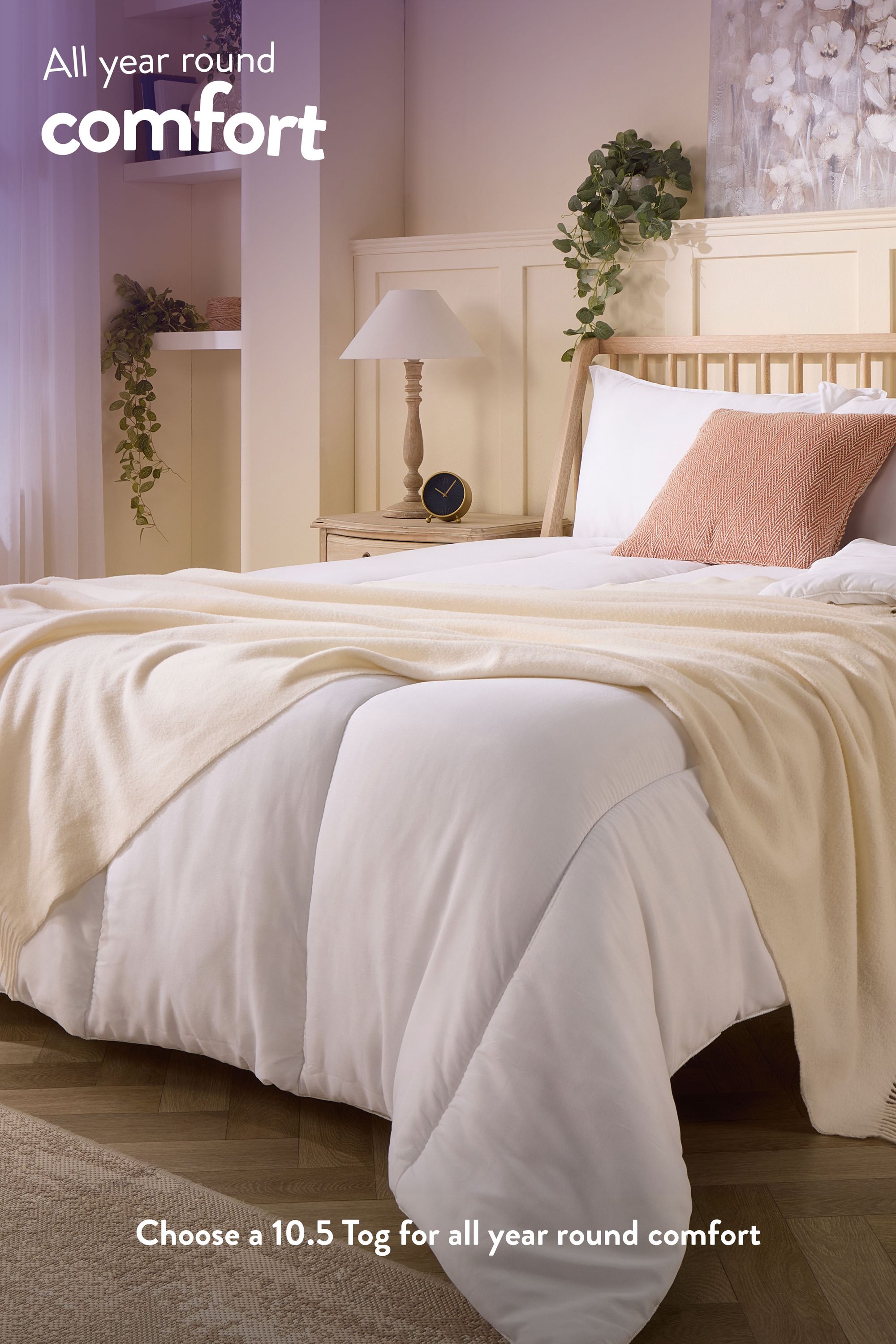 Slumberdown Climate Control 10.5 Tog All Year Round Duvet in White 4