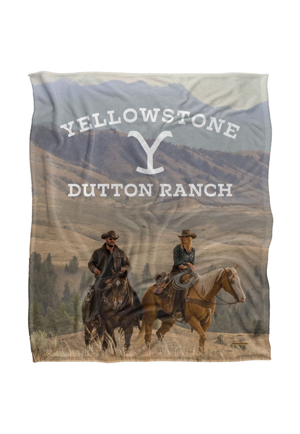 Yellowstone Rip & Beth Riding Horses Silky Touch Super Soft Throw Blanket 152 X 127 cm in White