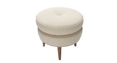 Felix Round Footstool in Moon Smart Cotton - sofa.com