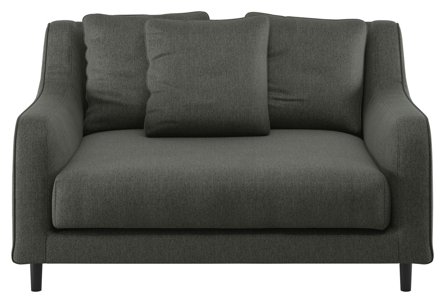 Habitat Swift Fabric Cuddle Chair - Charcoal