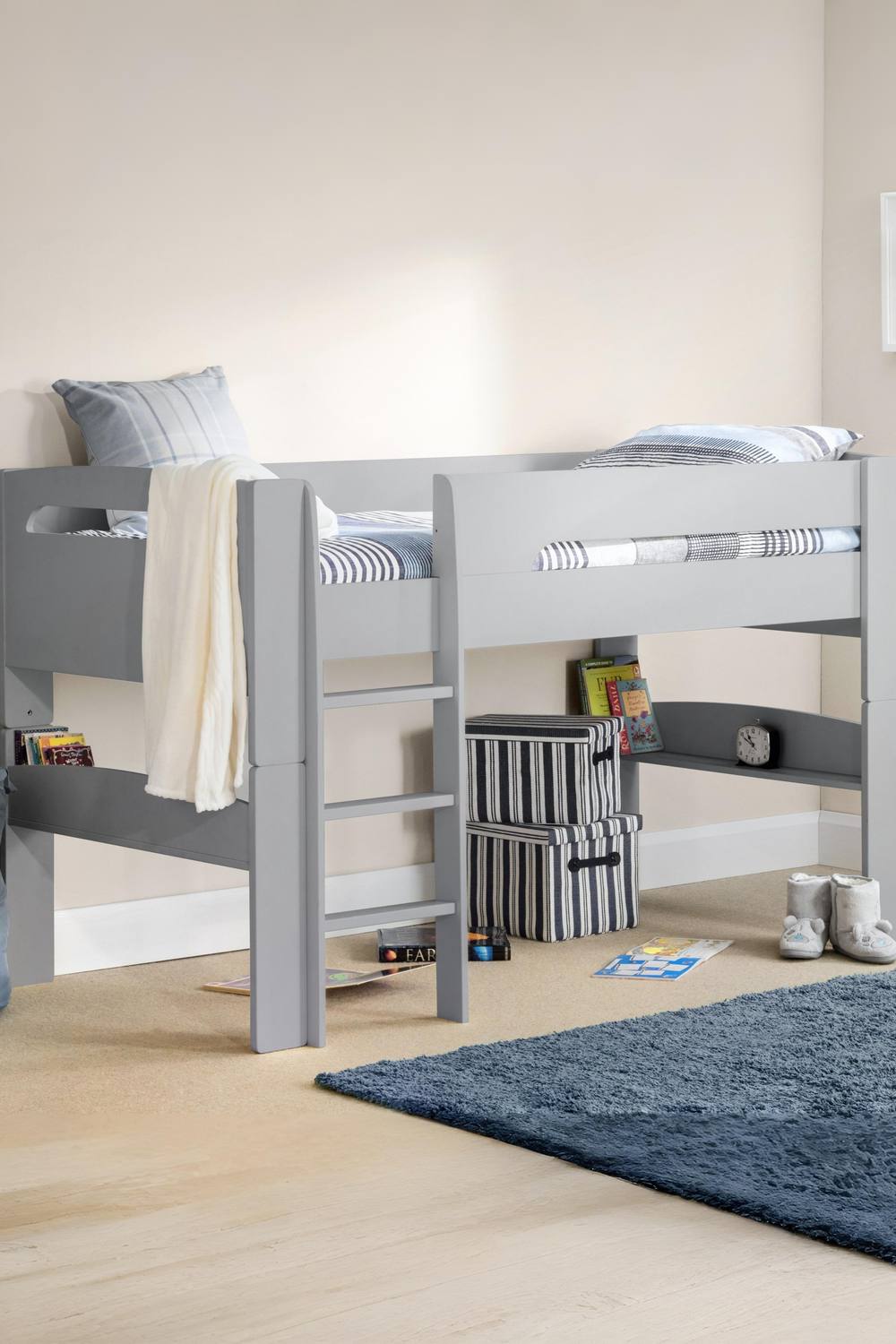 Julian Bowen Pluto Convertible Midsleeper Bed in Grey