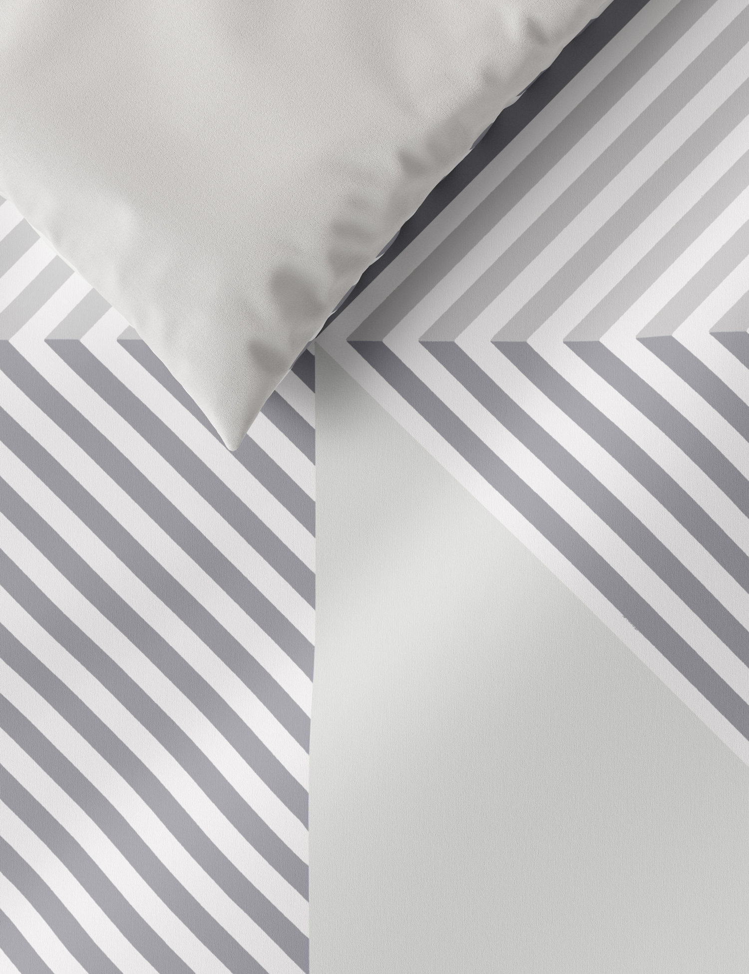 M&S Cotton Mix Geometric Bedding Set with Fitted Sheet