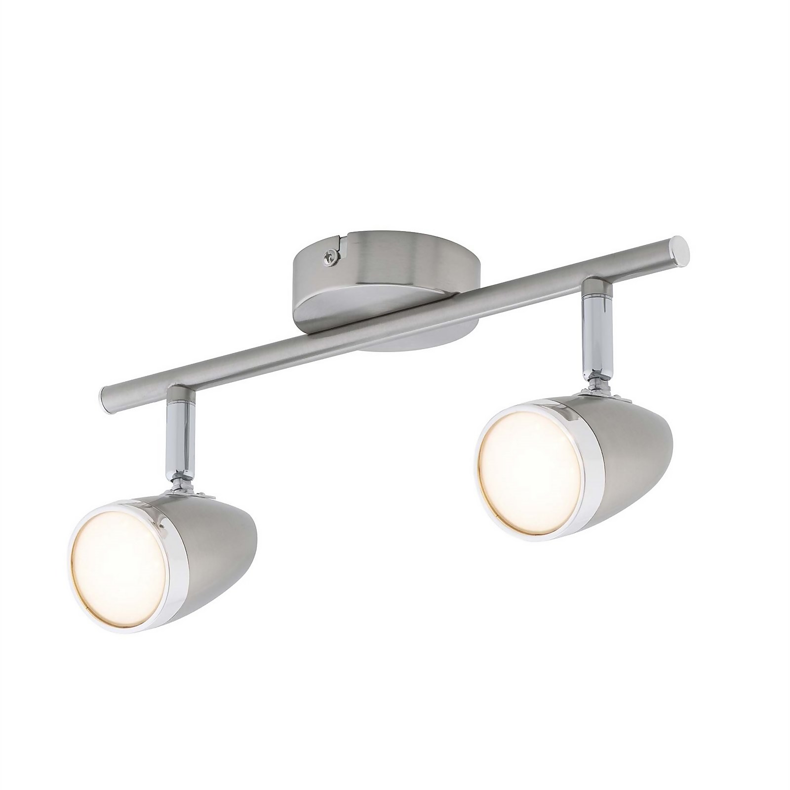 Vector 2 Bar LED Satin Nickel Spotlight