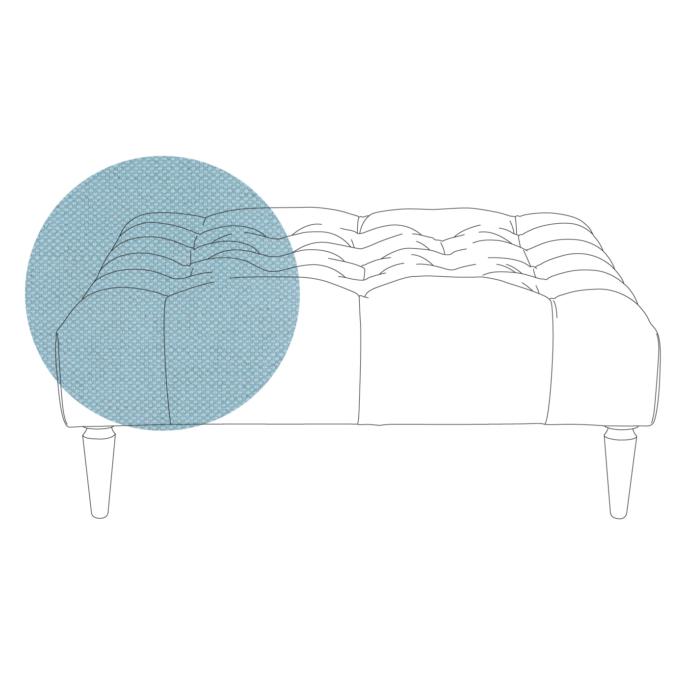 Heal's Balmoral Ottoman Capelo Linen-Cotton Sea Shanty Natural Feet