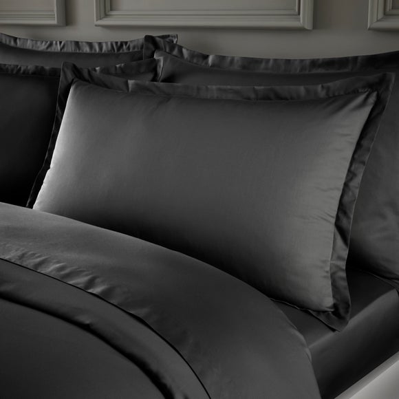 Hotel Cotton Sateen 400 Thread Count Oxford Pillowcase Pair