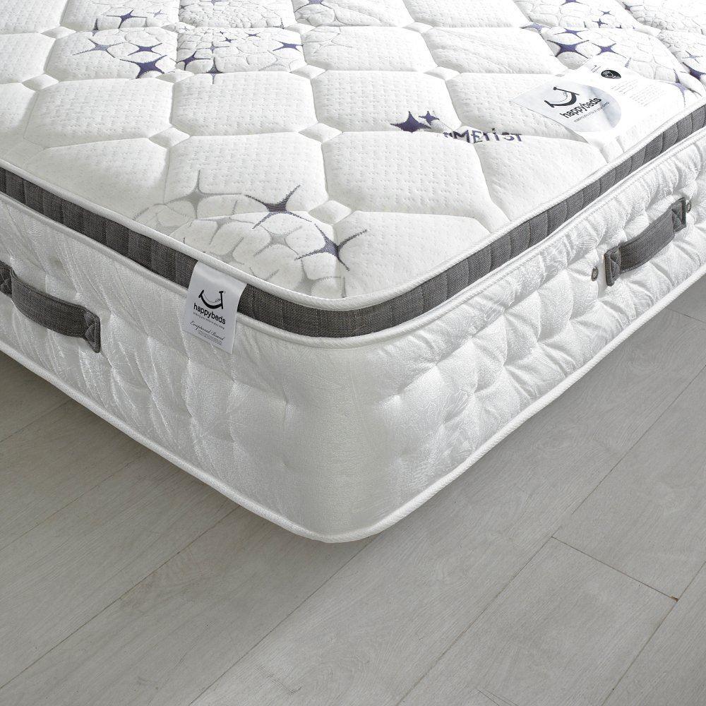 Ametist Crystal 2500 Pocket Sprung Air Stream Pillow Top Mattress - 5ft King Size (150 x 200 cm)