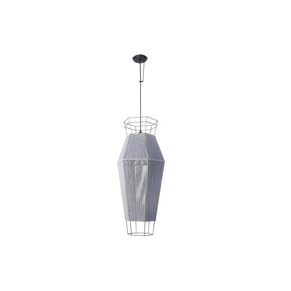 Netlighting Legato 1 Light Wall Ceiling Pendant Black Grey E27