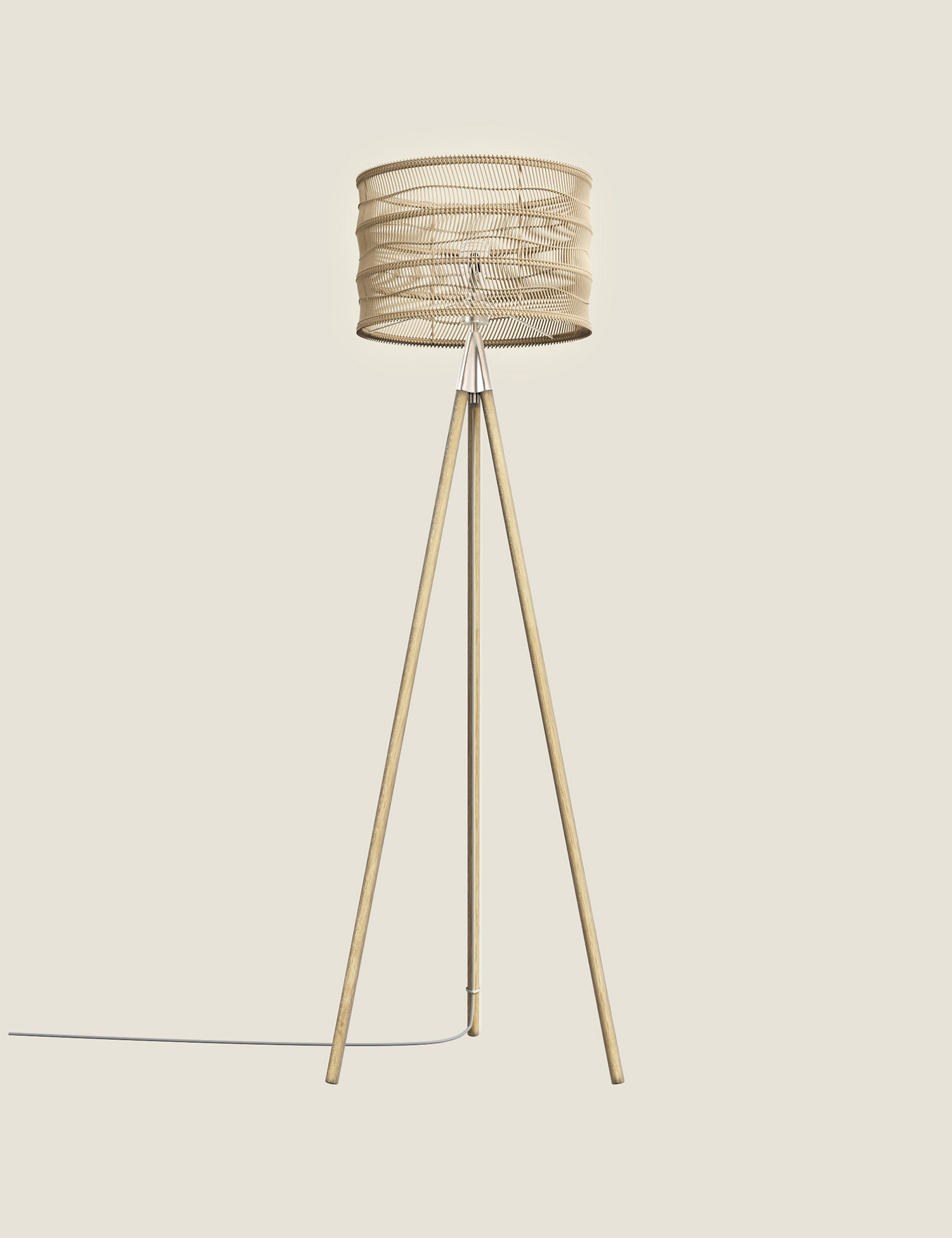 M&S Casual Rattan Floor Lamp