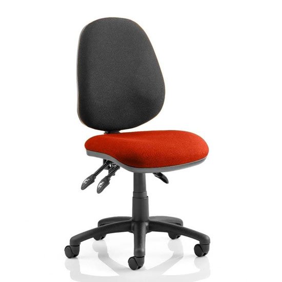 Luna III Office Chair With Tabasco Red Seat No Arms