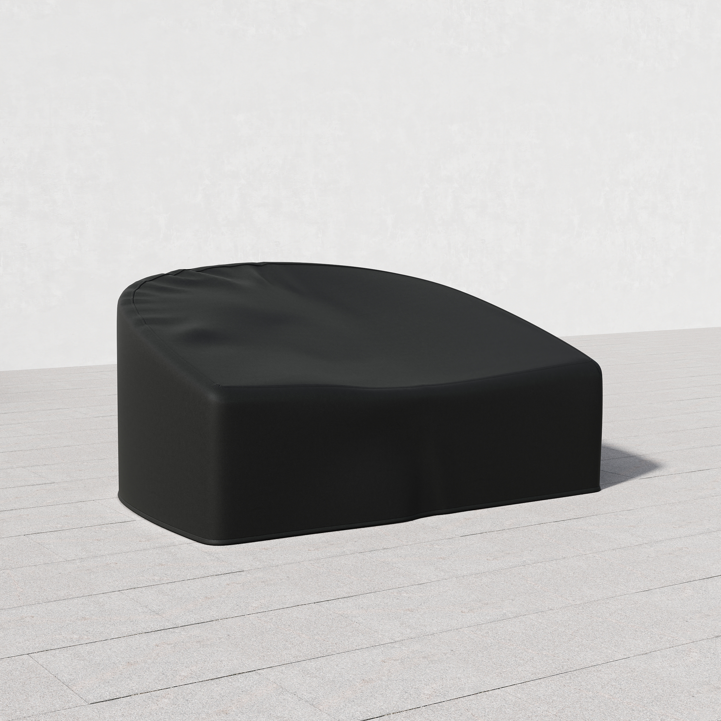 600D Tough Canvas Waterproof Outdoor Daybed Covers in Black