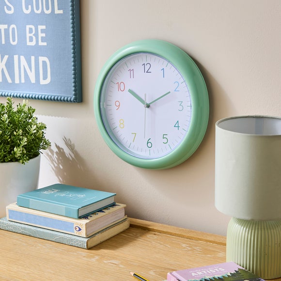 Charlie Rainbow Numeral Round Plastic Wall Clock