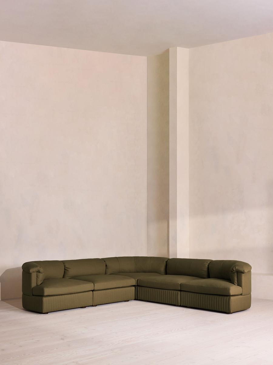 Oona Modular Sofa, Corner Sofa, Linen, Olive