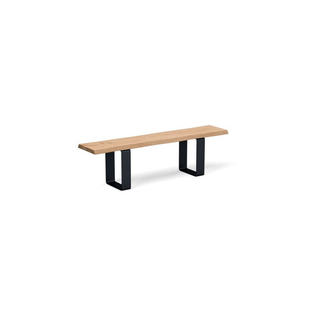 Heal's Prague Bench 200x35cm Blonde Oak Natural Edge Filled