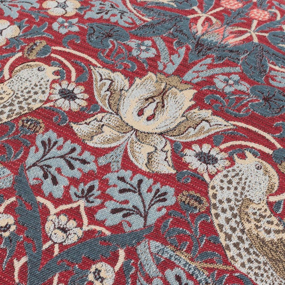 Morris & Co. Strawberry Thief Jacquard Square Cushion 2