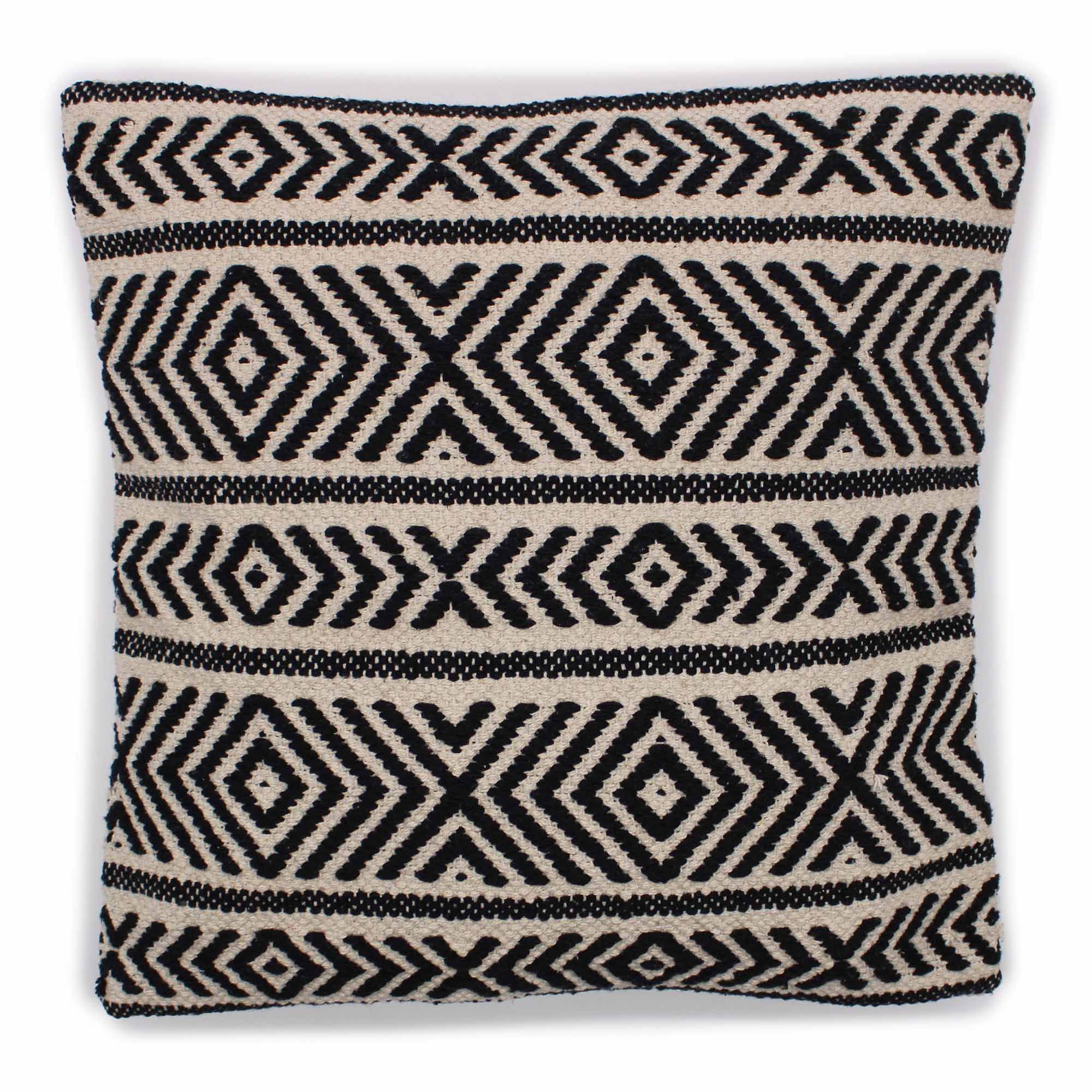 KDMD Classic Cushion Cover - Tribal Design - 45x45cm in Black