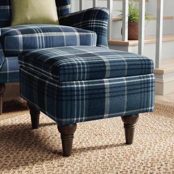 Charnwood Checked Storage Footstool