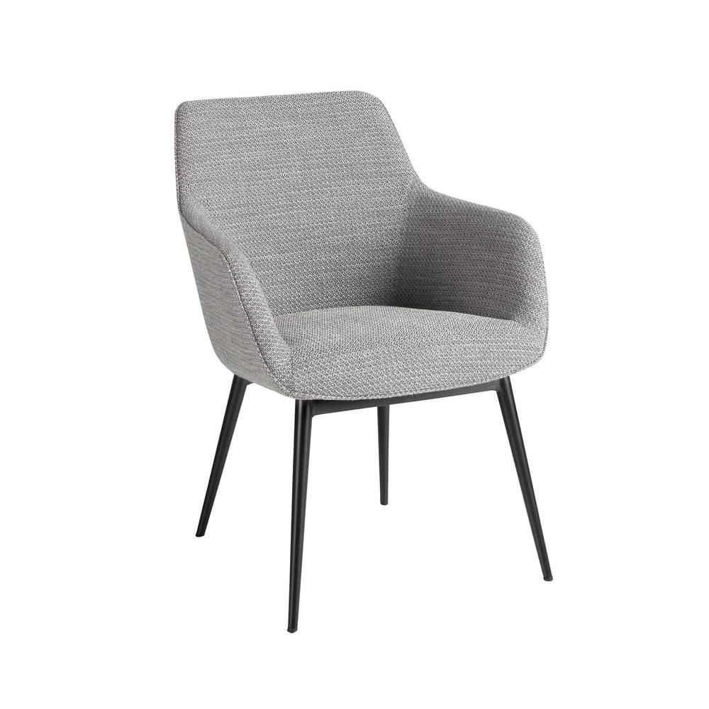 Angel Cerda Grey Fabric Dining Chair