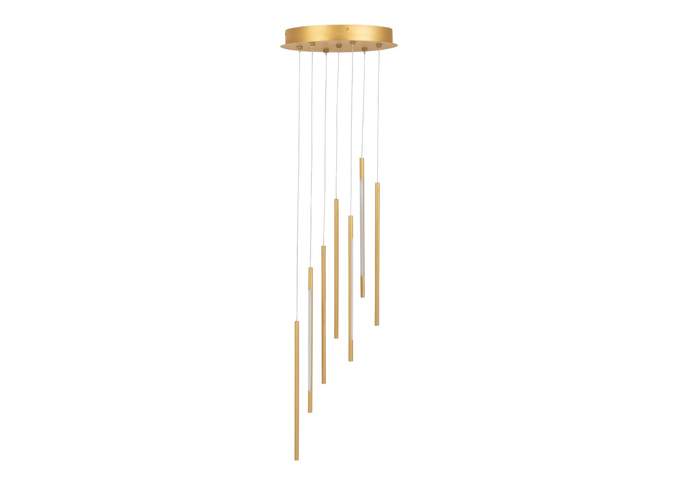 Heal's Saber LED Chandelier 7 Light Cluster Pendant Gold