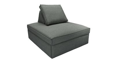 Harry Large Pouffe with bolster cushion in Wells Norfolk Cotton - sofa.com