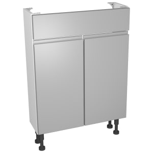 Wickes Hertford Gloss Grey Compact Vanity Unit - 600 x 735mm