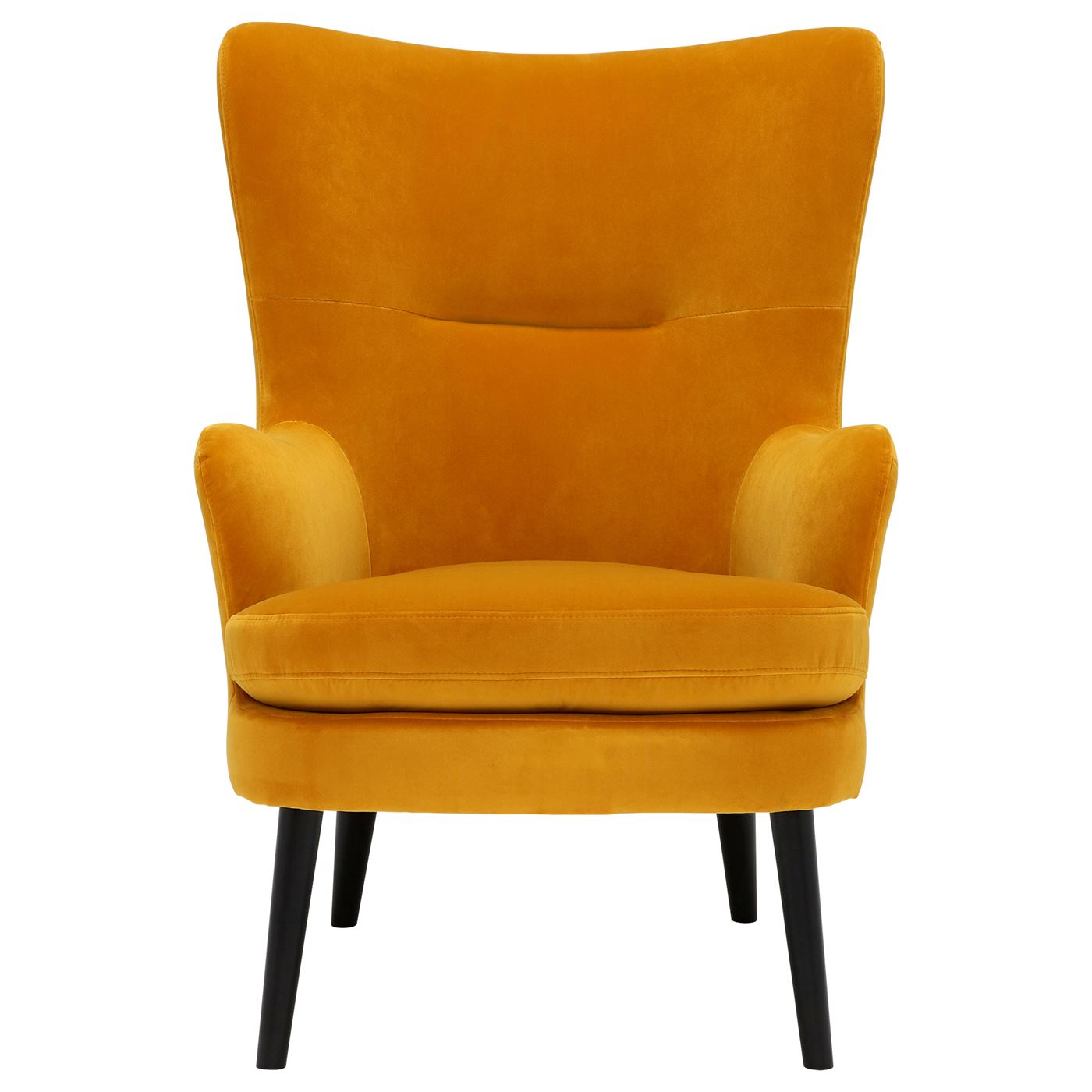 Velvet Accent Chair - Green With Black Legs - W87 x D73.5 x H104cm - Barker & Stonehouse