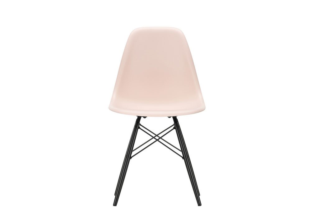 Vitra Eames DSW Side Chair New Height Pale Rose Black Maple Base
